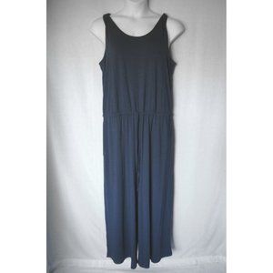 Sunday Dressbarn Jumpsuit Blue Rayon Stretch Women's XL NWT